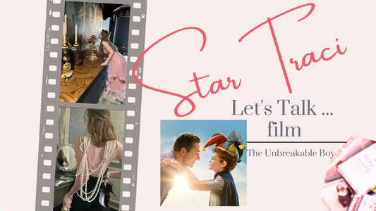 film clips on flat lay, "Let's Talk Film"