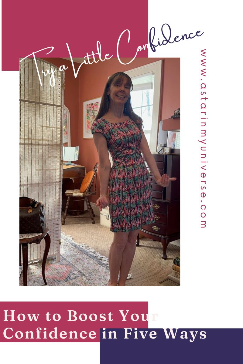 woman modeling newly bought dress