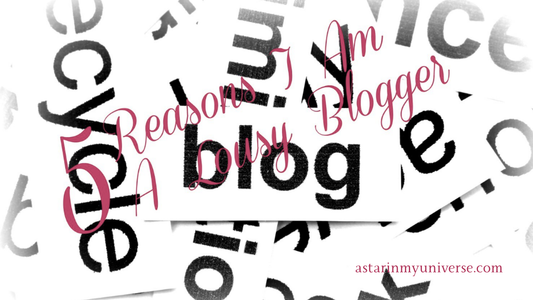 clippings of words including blog, "5 Reasons I am a Lousy Blogger"