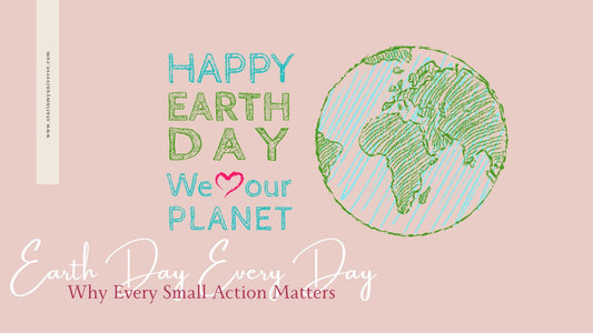 picture of hand drawn earth, "happy earth day"