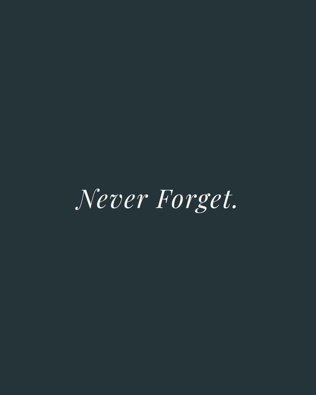 I Never Forgot - September 11th or the 12th