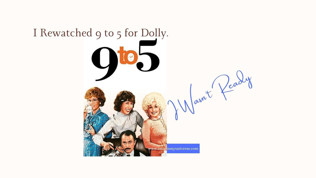 Jane Fonda, Lily Tomlin, Dolly Parton surrounding Dabney Coleman 