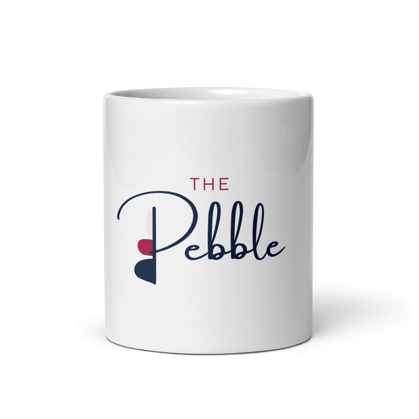 the pebble script mug