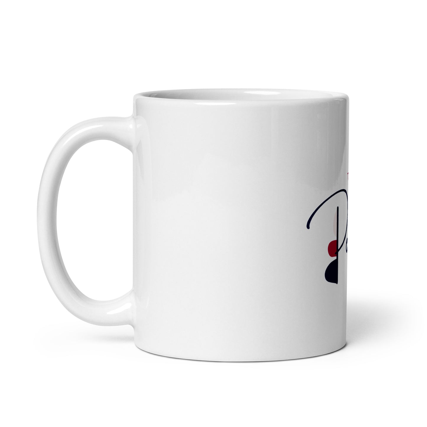 the pebble script mug