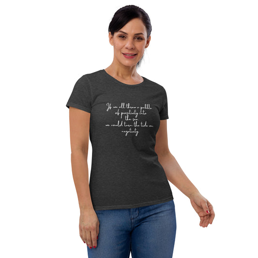 Women's short sleeve pebble philosophy t-shirt